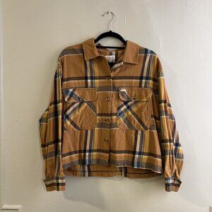 Brixton Bowery Flannel in Brown Multi
